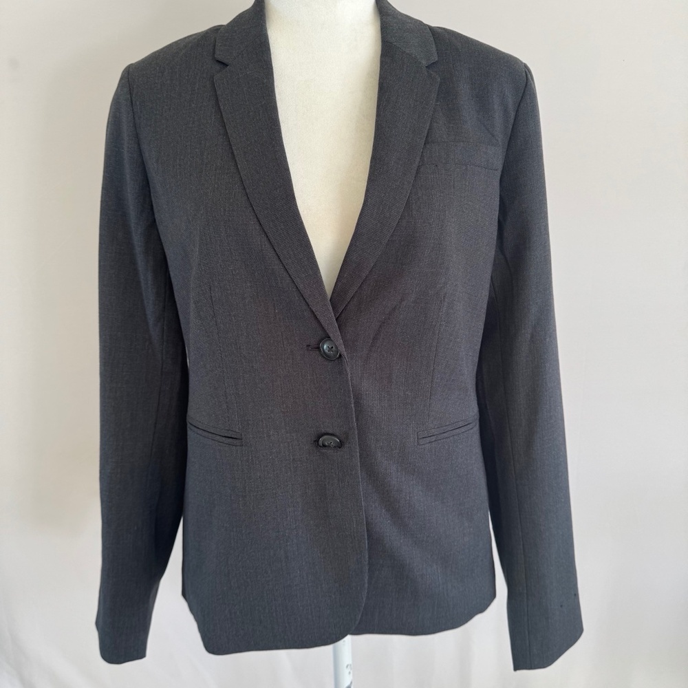 Banana Republic Gray Blazer Size 6 Tailored Career Work Jacket